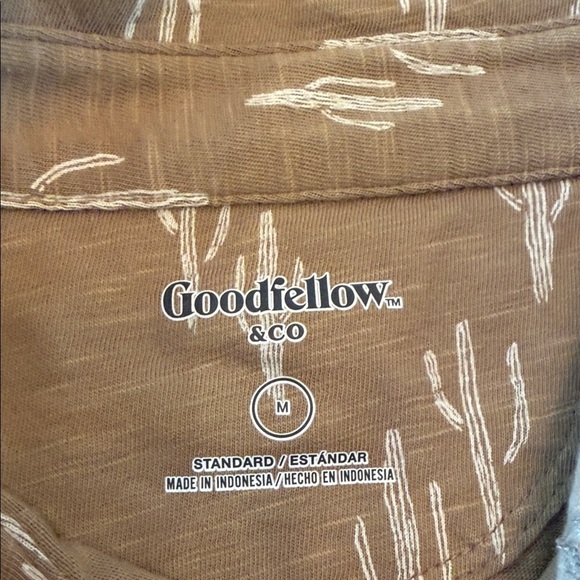 Goodfellow & Co Khaki Cactus Print Polo Shirt NWT - Picture 2 of 4
